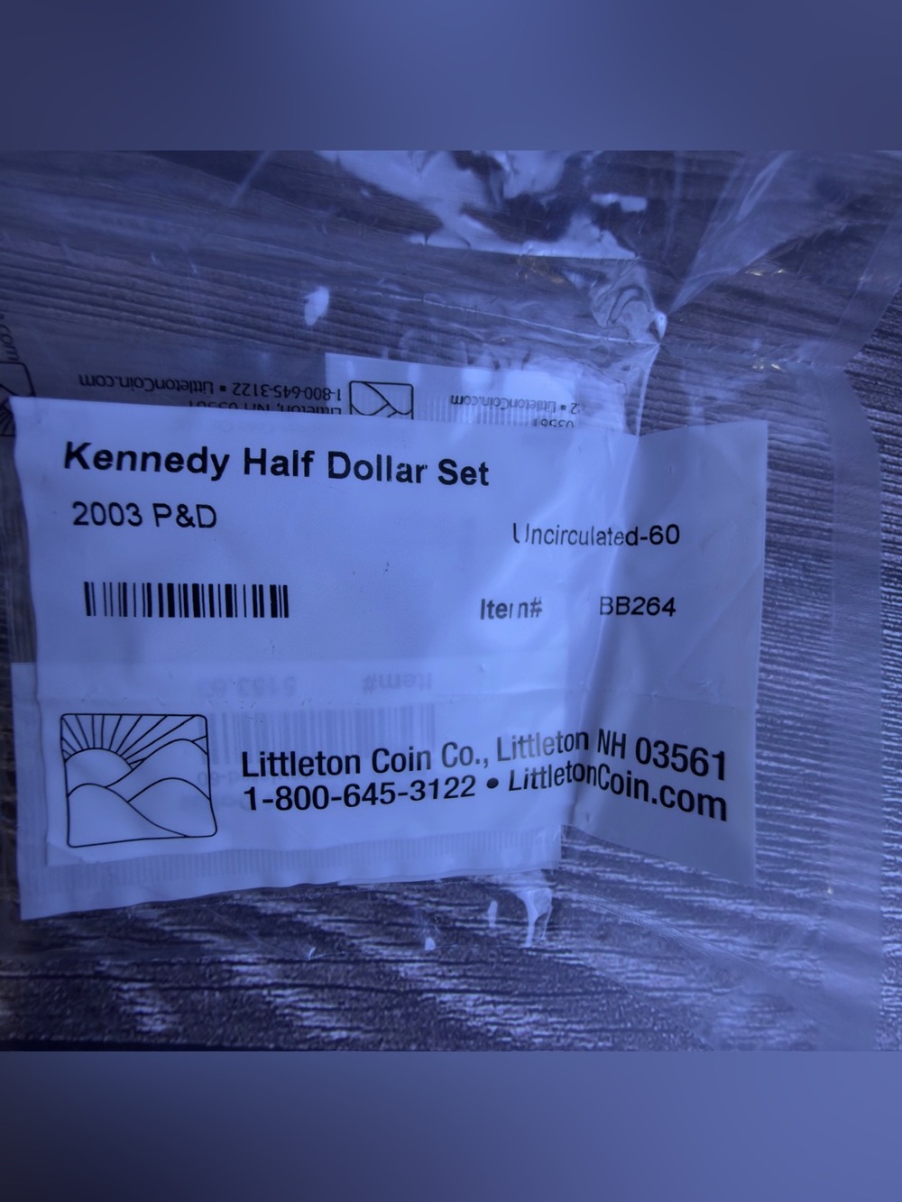 2003 P&D Kennedy Half Dollar Set Littleton Sealed Uncirculated 2 Coins